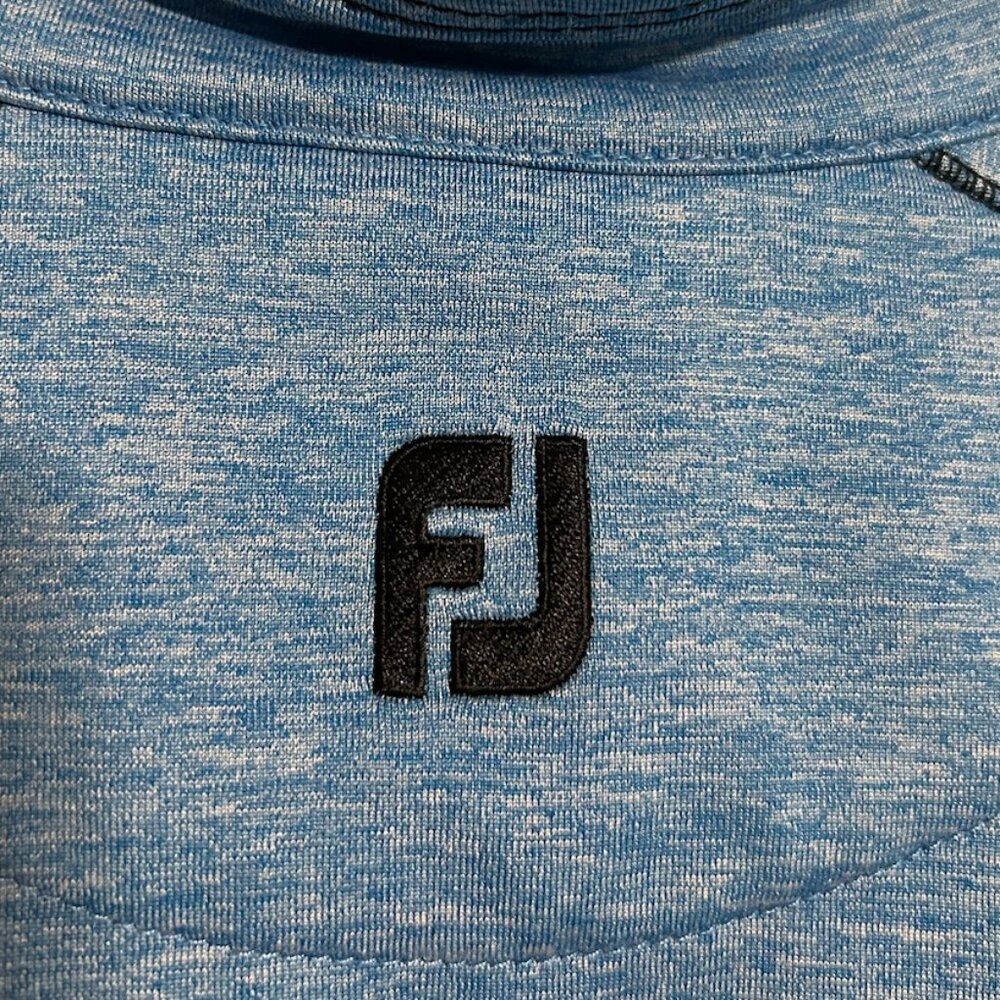 FootJoy Heathered Blue 1/4 Quarter Zip Golf Pullover Women's Size L - Picture 10 of 12